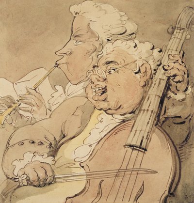 Two Musicians, c.1774 by Thomas Rowlandson